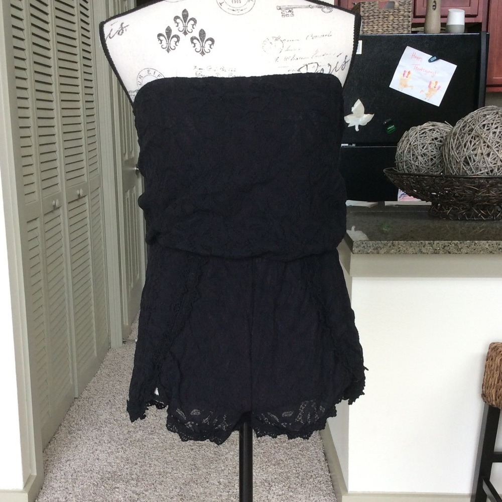 💎 Free People Black Lace Romper 💎